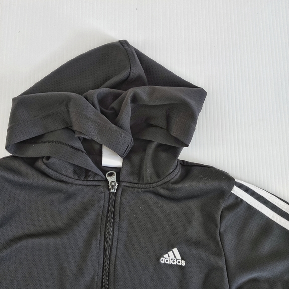 Adidas Essentials 3 Stripes Hooded Track Jacket M - Picture 4 of 6